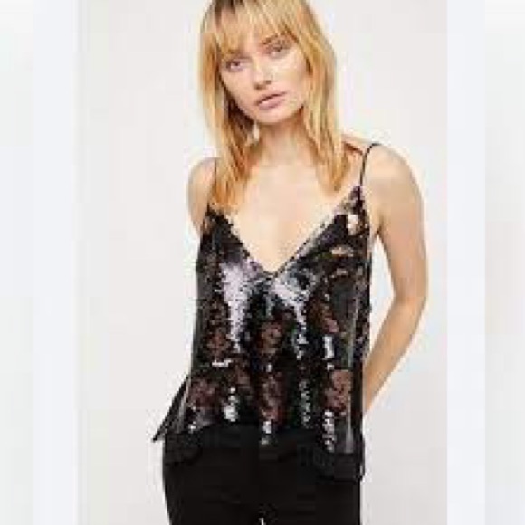 Free people sequin tank top s - Picture 1 of 7